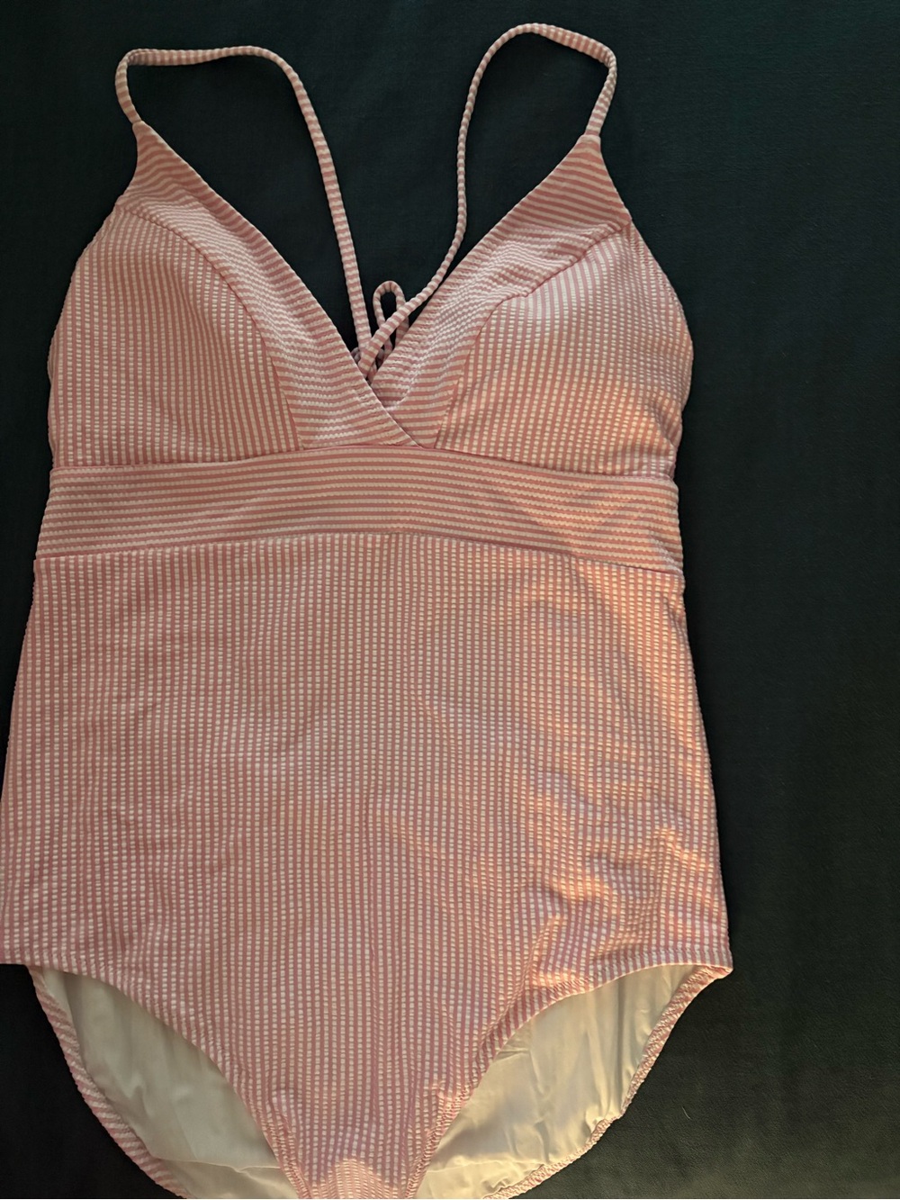 Vineyard Vines Seersucker Pink One-Piece Swimsuit
